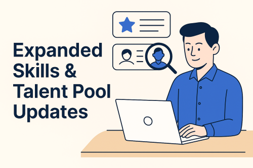 คู่มือการอัปเดต Jobploy: ฟีเจอร์การลงทะเบียนทักษะที่ซับซ้อนยิ่งขึ้นและการแนะนำกลุ่มบุคลากรที่มีพรสวรรค์พร้อมให้บริการแล้ว!